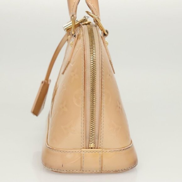 LOUIS VUITTON Monogram Vernis Alma BB Hand Bag Beige Dunne - Picture 4 of 16